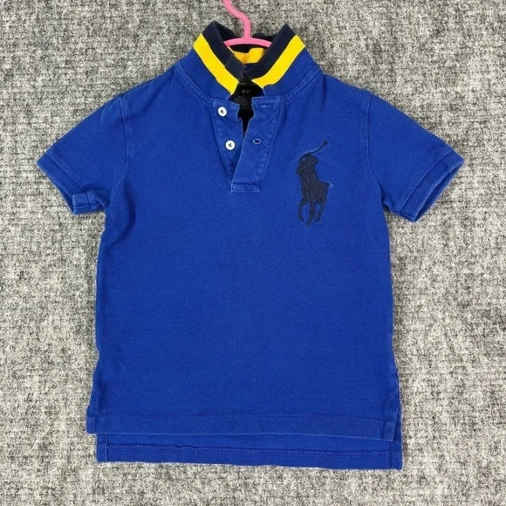 Polo Ralph Lauren Boys Size 4 Short Sleeve‎ Rugby Shirt 4 Pony Regular Fit